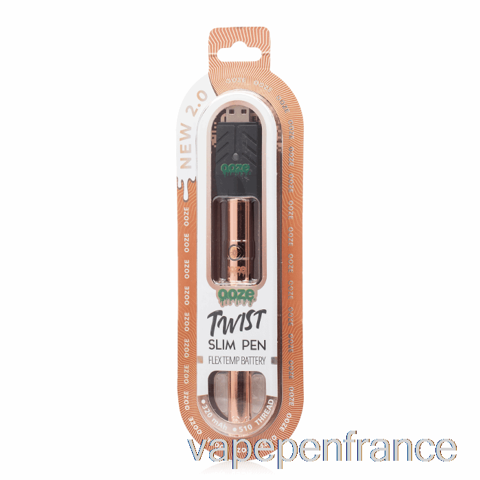 Ooze Slim Twist Pen 2.0 Flex Temp Batterie Rose Gold Vape Pen